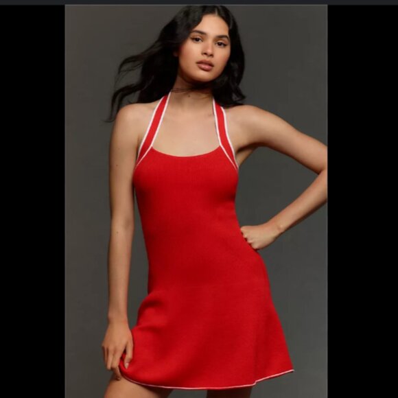 Brand New Daily Practice by Anthropologie Full Speed Halter Mini Dress - Picture 1 of 10